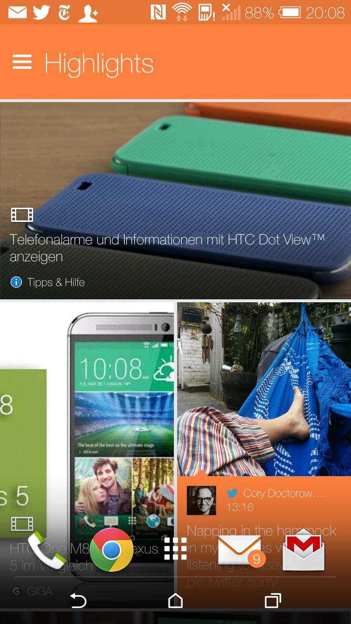 HTC One Blinkfeed