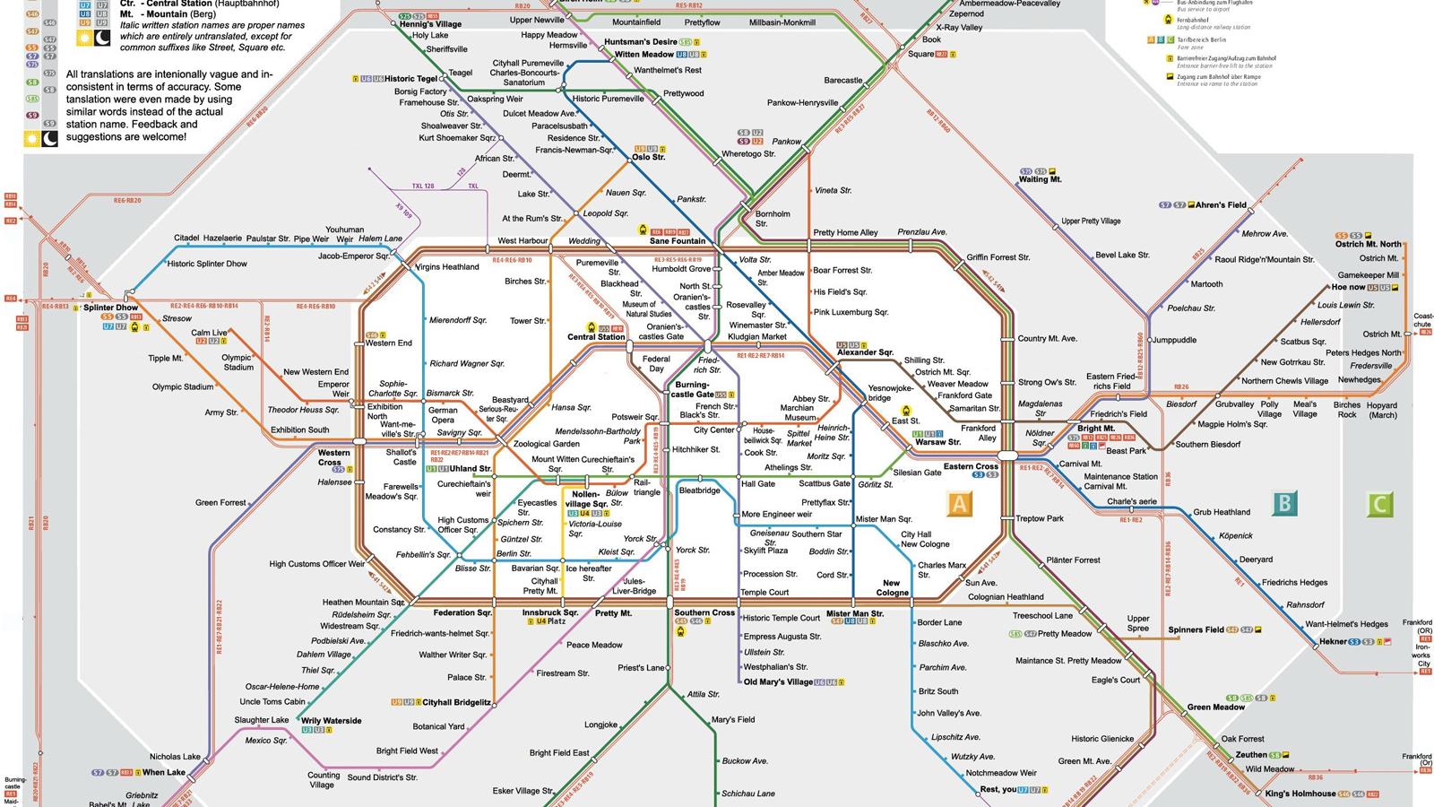 Metro map Of: u bahn plan berlin