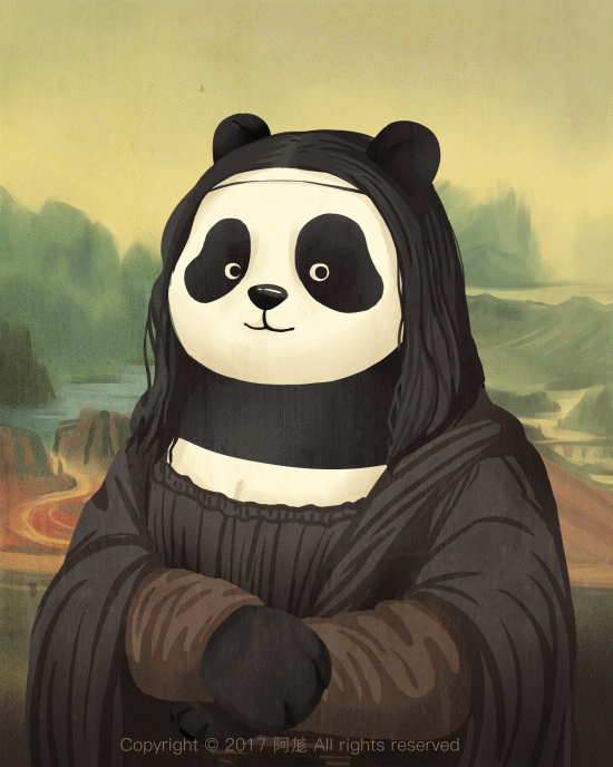 Panda Art Mona Lisa 1