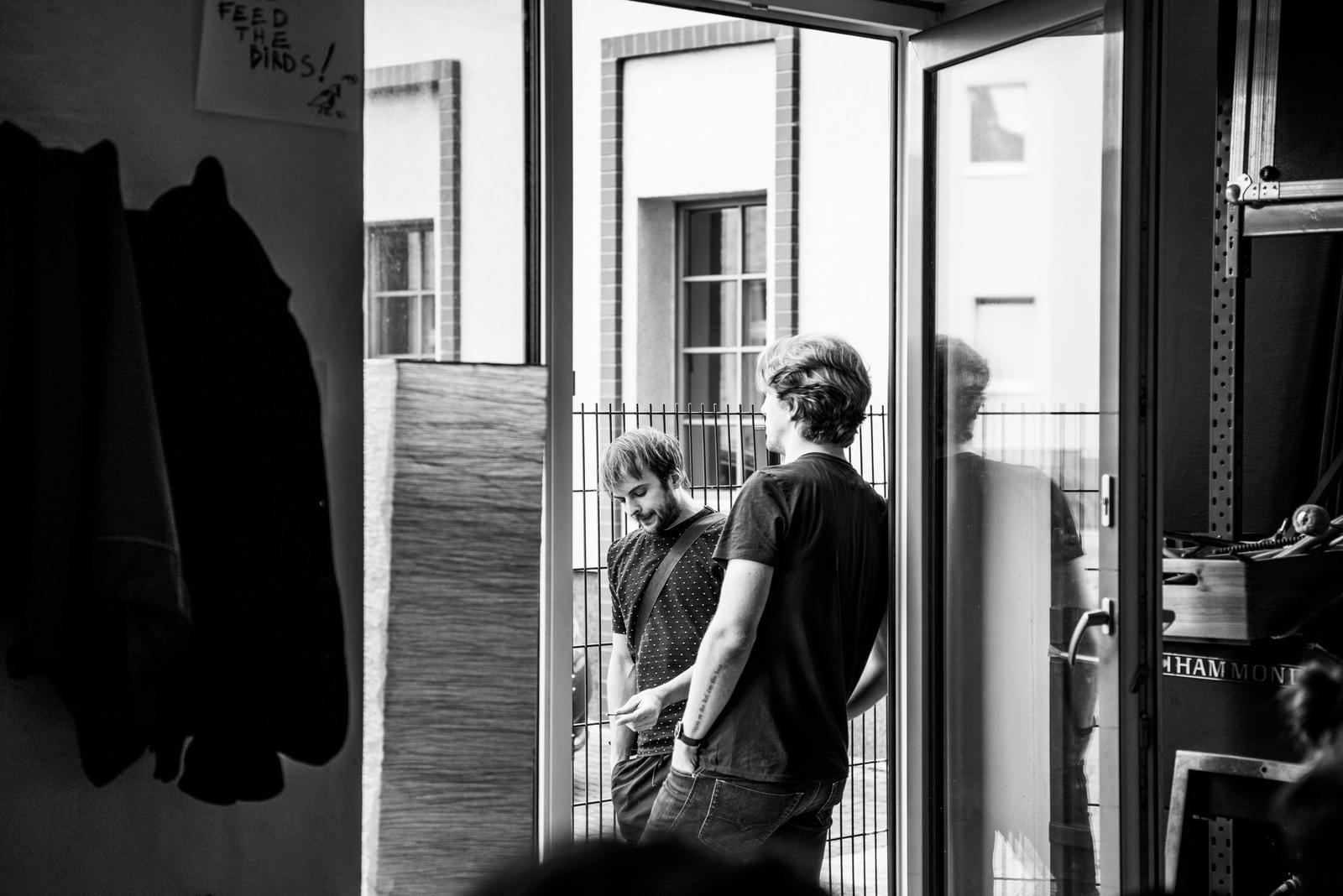 2017 — Nils Frahm and Robert Raths - Erased Tapes Recording Residency at Vox-Ton Studio in Berlin - photo by Claudia Goedke