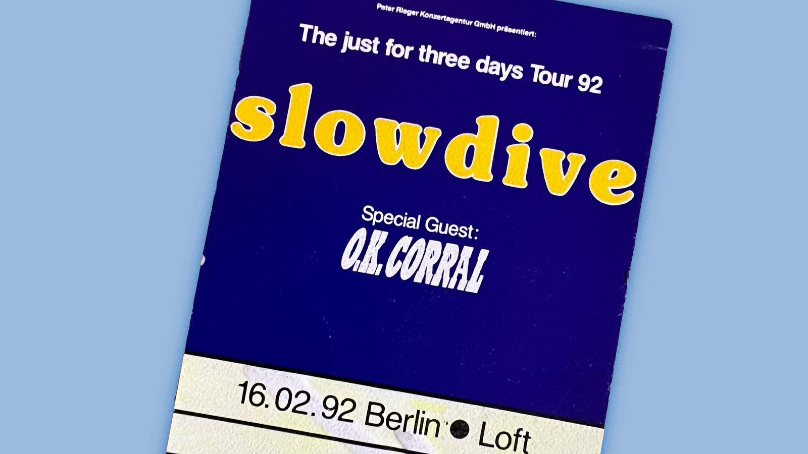 Konzerterinnerungen -  Slowdive - Berlin 1992 - Bannmer